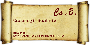 Csepregi Beatrix névjegykártya