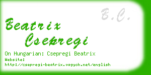 beatrix csepregi business card